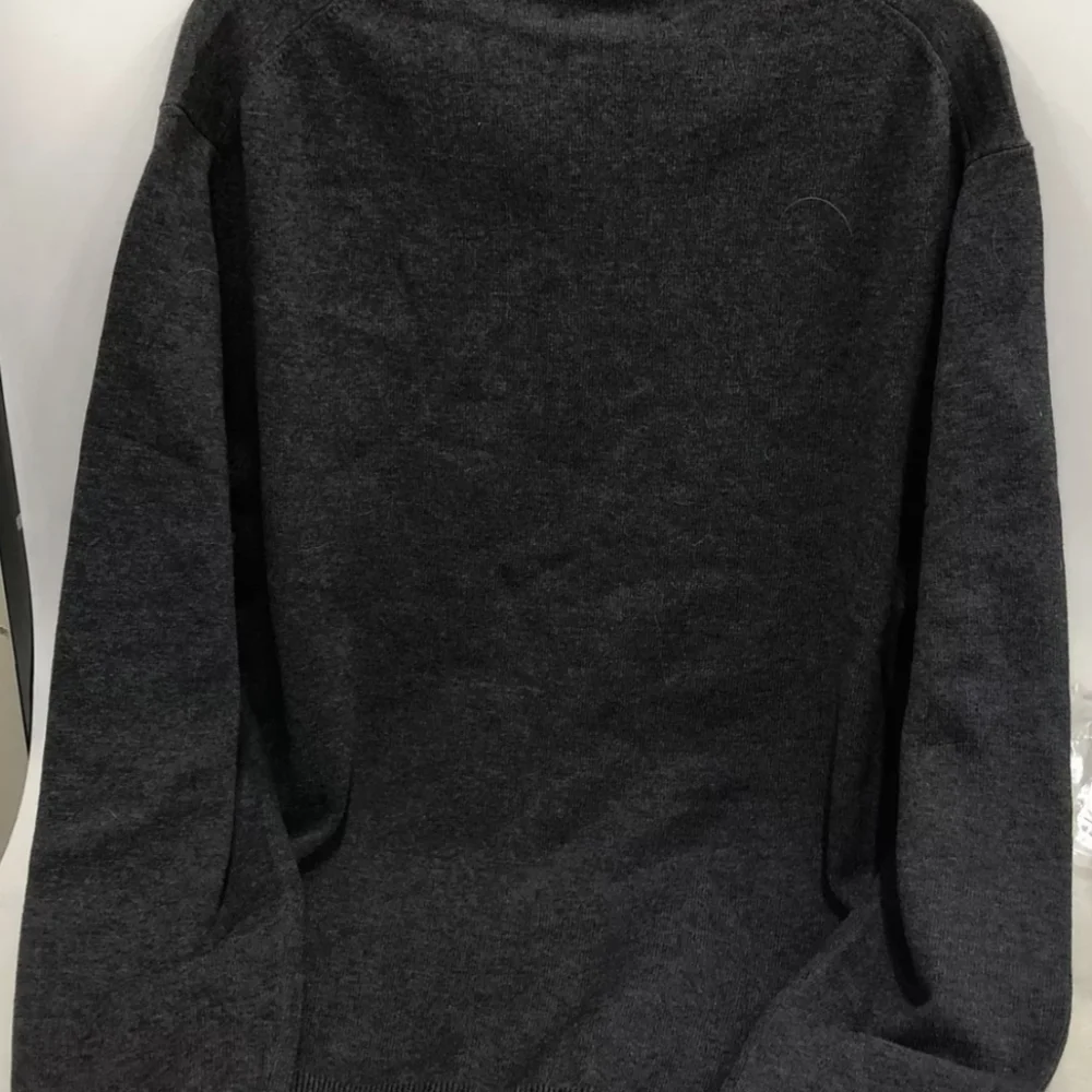 NWT Roundtree & Yorke Men's Dark Gray Quarter Zip Sweater Size L MSRP $59.50
